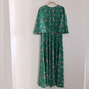 Asos Design green floral maxi dress size 10